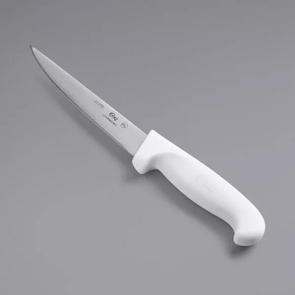 Choice White Wide Stiff Boning Knife, NSF, 420 Carbon Steel
