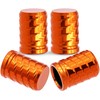 4-Pack Tire Valve Stem Caps - Metal Air Caps with