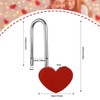 Gradleen Keyless Love Lock Single Heart Padlock,15PCS Red 3.5" 50mm