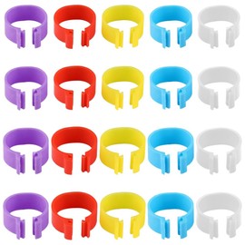TRKETK Pack of 20 Chicken Identification Legs Rings Plastic Poultry Leg Rings for Chickens Multicoloured Chicken Identification Leg Bands for Chickens Ducks Chickens Pigeon Small Animals