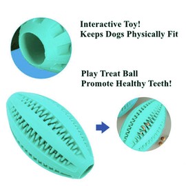 Langxian Dog Toy Ball, Nontoxic Bite Resistant Rubber Dog Tooth Chew Cleaning Interactive Toy IQ Training Ball,Suitable for Small Medium and Large Dogs
