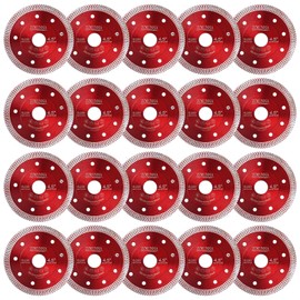 ZORUNNA 20 PCS Diamond Saw Blades,Super Thin 4.5" Diamond Blade for Grinder, Tile Blade 4-1/2" for Chip-Free Cutting Porcelain Ceramic Granite Marble Tile.