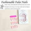 MrCuvaryas Press on Nails - 24 Pieces Pink Colour Gradient