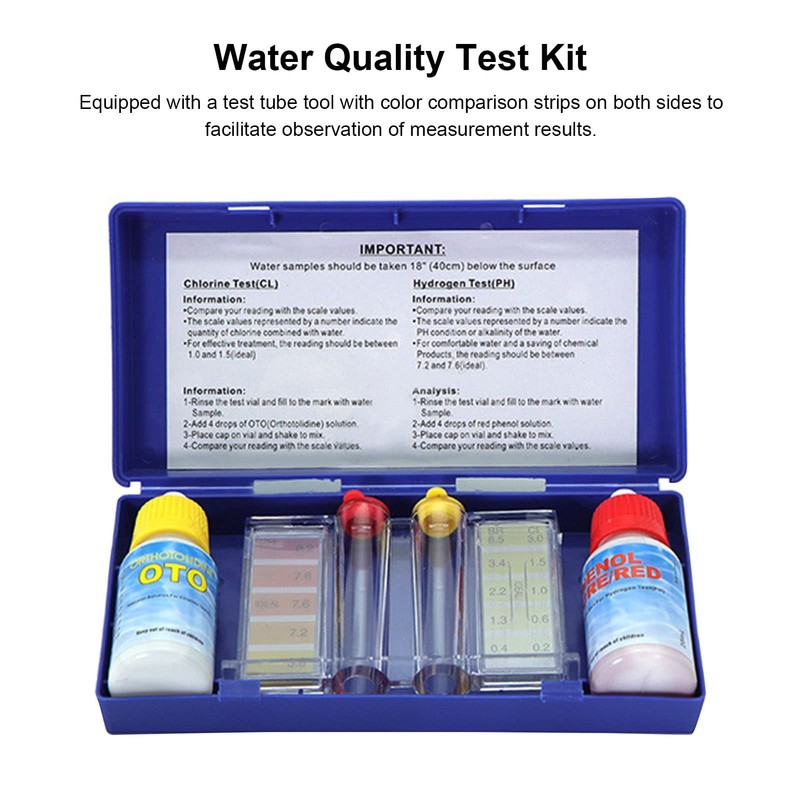 Water Quality Test Kit with PH Detection Solution for Aquariums,