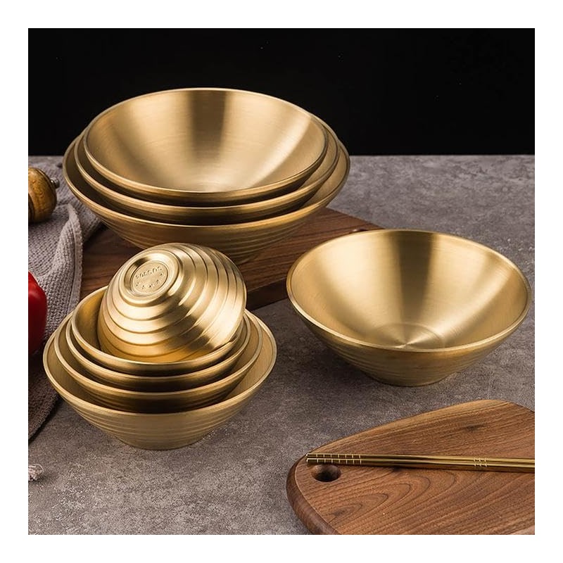 Mengbaobao Soup Bowls Ramen Bowls Set of 3 SUS304 Stainless