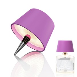 MU LIN Aurora LED Bottle Lamp Attachment for Bottles, Touch Control with 3 Colour Temperature Modes, Dimmable, for Living Room, Bedroom, Pack of 2 Viola