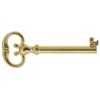 Vintage Universal Skeleton Furniture Cabinet Key Lock Polished Brass Plated