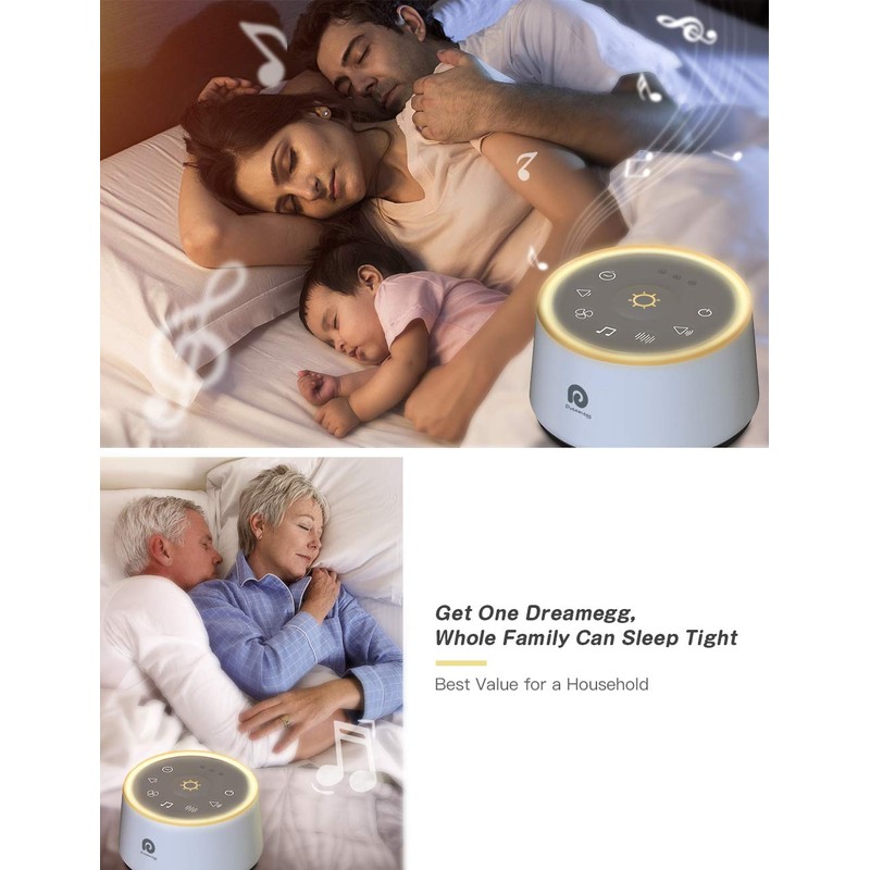 White Noise Machine-Dreamegg Sound Machine for Sleeping&Relaxing,24 Soothing Sounds, 3
