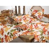 Saro Lifestyle Embroidered Autumn Leaves Table Runner, 16"x120", Multi