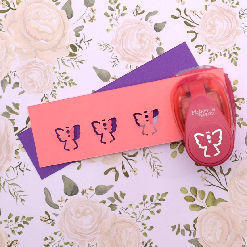 Vaessen Creative Craft Paper Pop Up Punch Medium, Angel, for