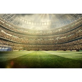 SADFA 10x8ft Soccer Field Backdrop, Football Pitch Stadium Backdrop Photography Background,Sports Backdrops for photoshoot Birthday Party Decoration Supplies Banner