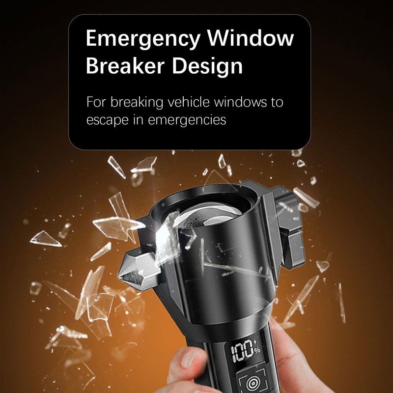 LARYEECHA Tactical Flashlight Rechargeable, Zoomable LED Flashlight with COB Side