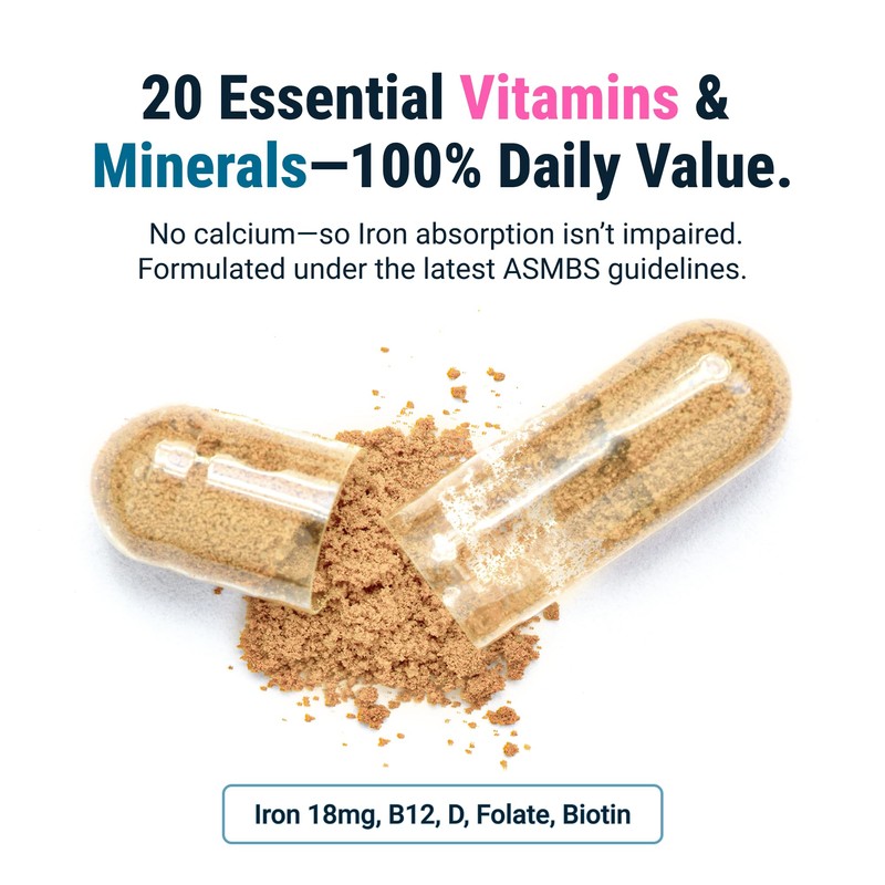 BariatricPal Multivitamin ONE 1 per Day! Bariatric Multivitamin Capsule with