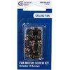 Commercial Electric Ceiling Fan Motor Screw Kit, Black, 10 Screws