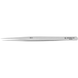 Excelta - SS-S - Tweezers - Slim Very Fine Point - Straight -Three Star - SS, 0.06" Height, 0.36" Wide, 5.51" Length