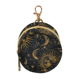 Mystic Golden Sun Moon - Funda para chupete de bebé portátil, monedero de dinero en efectivo, contenedor de almacenamiento para guardar chupones