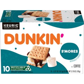Dunkin’ Medium Roast S’mores Flavored Coffee, 60 Keurig K-Cup Pods