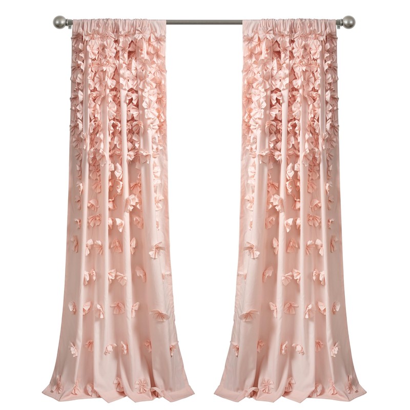 Lush Decor Riley Light Filtering Window Curtain Panel, Single 54"