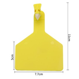 50Pcs Z Tags One-Piece Cattle Ear Tags TPU Blank Livestock Animal Identification for Cattle,Sheep Goat, Pig, Large Size (Yellow)