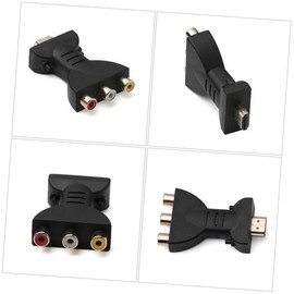 Gatuida 2 Pcs Audio and Video Adapter Av Cable Adapter to Av Adapter Av Converter Adapter for Home Multi Function Adapter Cable Cord for Tv RCA Adapter Plastic Earth Tones Video Cable