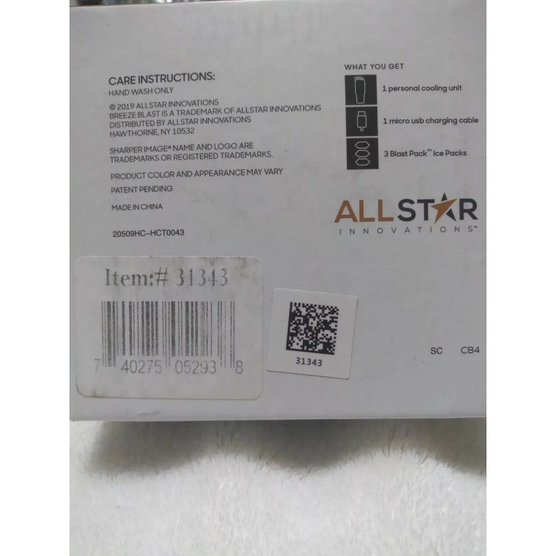 Allstar Innovations AQUA Sharper Image Breeze Blast Portable Personal Air