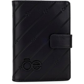 CLOE Porta Pasaporte Grande Look Troquelado color Negro para Mujer