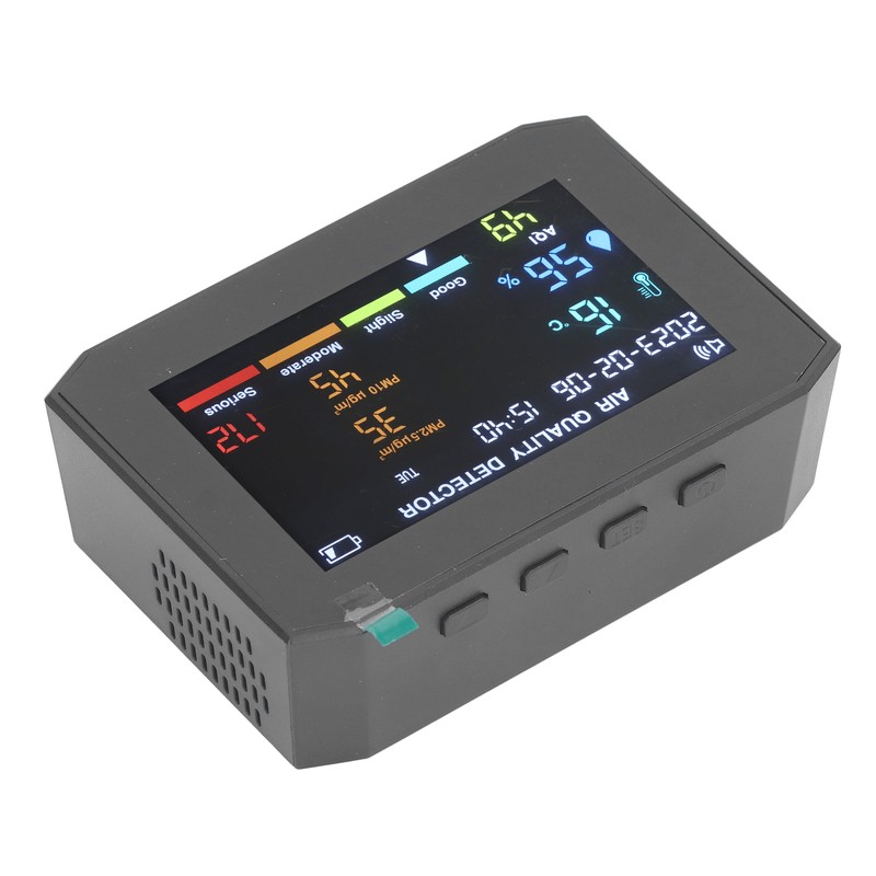Air Quality Monitor PM2.5 PM10 HCHO TVOC CO2 Temperature Humidity