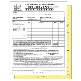 Unbranded  Inflatables Jumper Bounce House Party Rental Agreement Custom Invoice 2 Part - 500, All English
