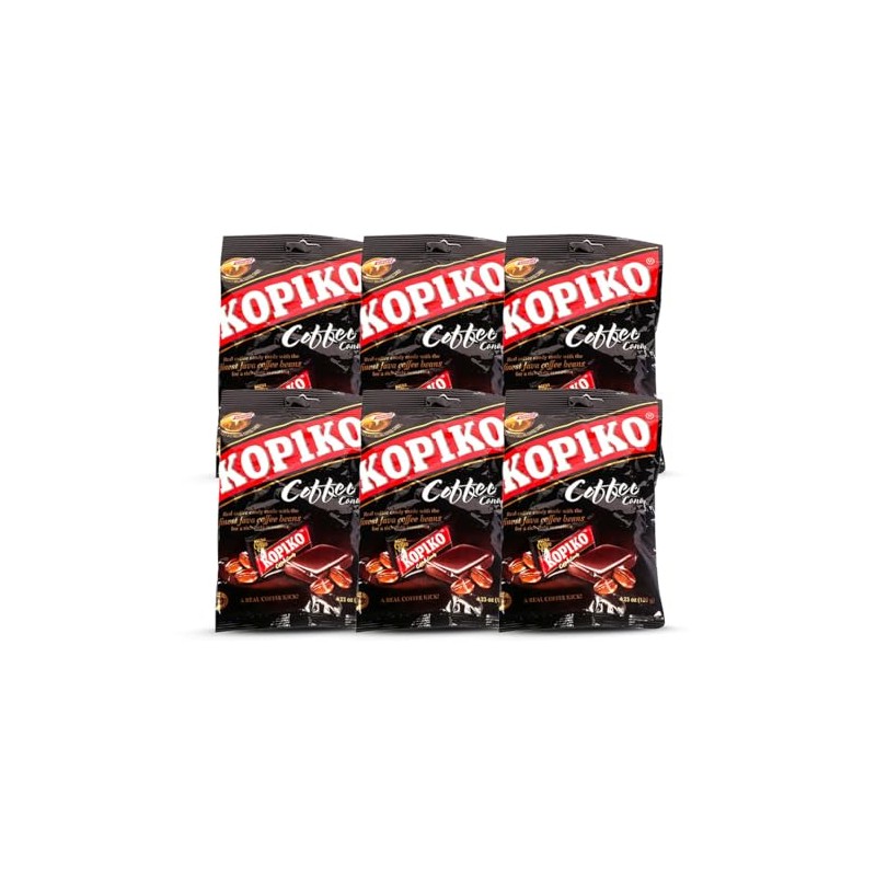 Kopiko Snack Candy Coffee Bag, 4.23 -Ounce (Pack of 8)