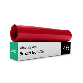 Cricut Smart Iron On for Joy Xtra Machine, Red (9.5in x 4ft) - HTV Heat Transfer Vinyl - Matless Cutting for Long cuts