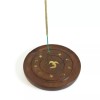 Prabhuji's Gifts Incense Burner - Wooden Round Plate with Om