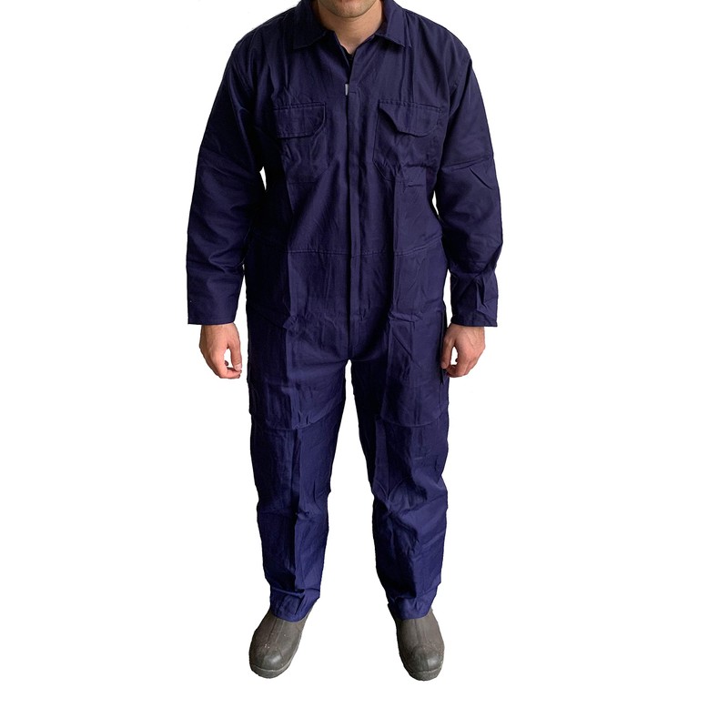 Turners Mens Work Overalls Boilersuit Navy - Warehouse Garages Students