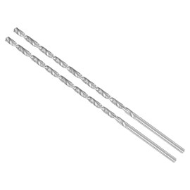 CoCud Extra Long Spiral Drill Bit 5.2 mm Diameter 250 mm Length High-Speed Steel Straight Shank Drill Bit (Application: for Wood Malleable Iron Aluminium Plastic) Pack of 2