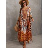 Moss Rose Kaftan Dresses for Women V Neck Summer Swimsuit