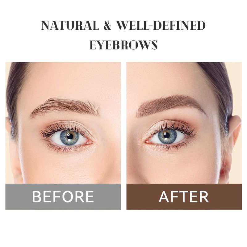 Music Flower Eyebrow Pencil Double Ended, Waterproof Natural Brow Enhancing