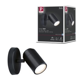 Paulmann Zyli 66774 Spotlight IP44 GU10 230V Max. 10W Dimmable Matte Black