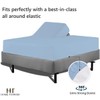 HOME-FURNISH Top Split King Fitted Sheet for Adjustable beds, 1
