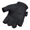 Hot Leathers Midnight Matte Fingerless Leather Gloves GVM1031-3X-Large