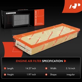 A-Premium Engine Air Filter Compatible with Mini Cooper, Cooper Countryman, Cooper Paceman, 2007-2016, L4 1.6L, Replace# 13717561235