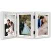 Trifold Photo Frame, 6x4 inches 3 Photos Collage Frame Hinged