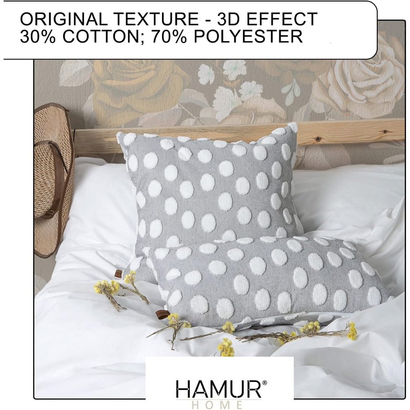 HAMUR HOME Set of 2 Cushion Covers, 30 x 50