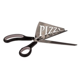 Out of the blue Pizza Scissors Kitchen Utensil with Serving Surface – Modern, Blue, Stainless Steel