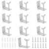 10 PCS Roman Shade Wall L Bracket with Wingnut, Cellular