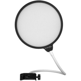 Dragonpad USA 6" Microphone Studio Pop Filter with Clamp - Black/White