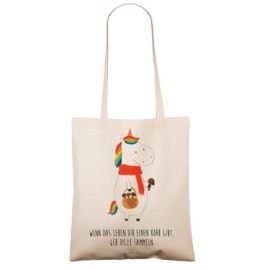 Mr. & Mrs. Panda Unicorn Mushroom Tote Bag, Gift, Beach Bag, Unicorn, Jute Bag, Mushrooms, Jute Bag, Saying, Shopping Bag, Unicorn Decoration, White, Hand Drawn