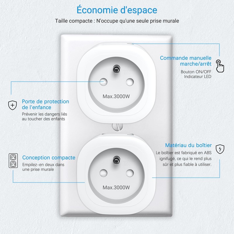 Wireless Remote Control, 3000W, SURNICE Intelligent Sockets with Remote Control,