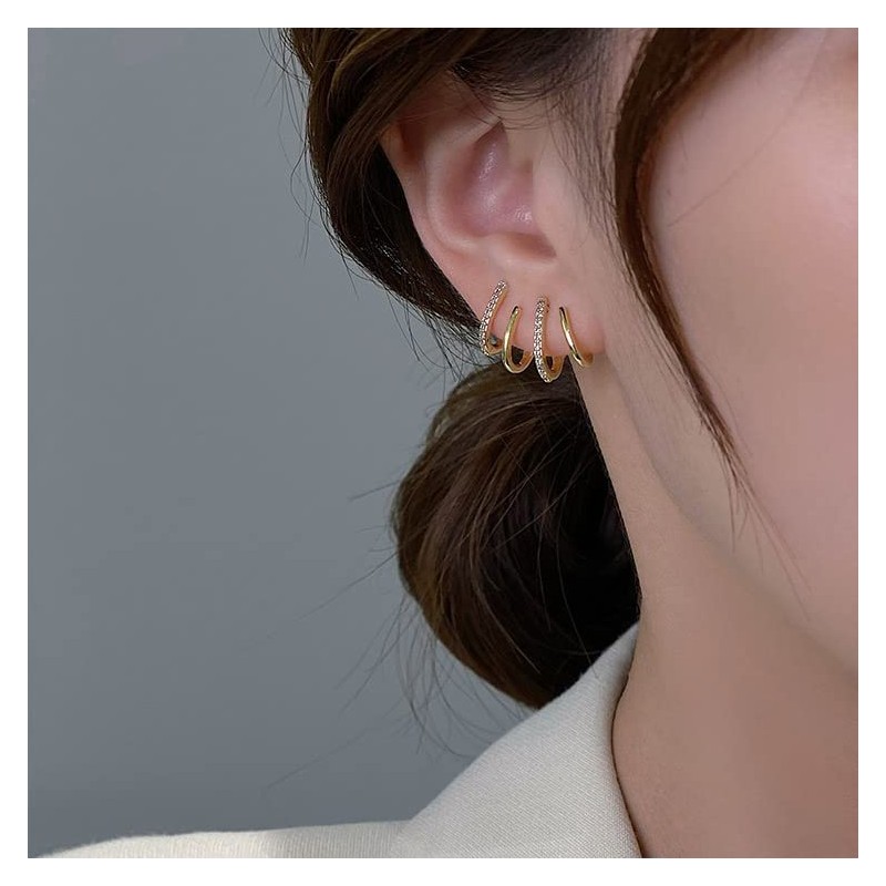Women's Earrings, Hypoallergenic, Popular, Sterling Silver Silver Copper Cubic Zirconia,