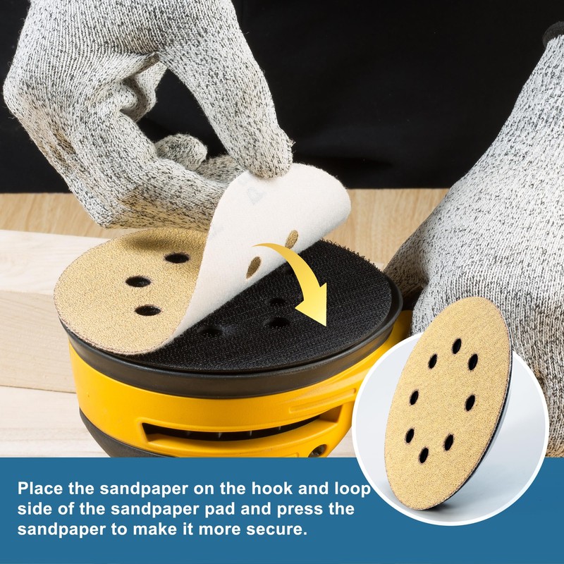 S SATC Replacement Sander Pads 5 Inch 8 Hole Hook