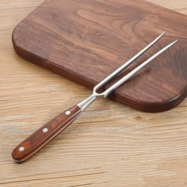 KXLCGYK Carving Forks and Tongs Set of 2 Stainless Steel Camping Barbecue Tongs and Forks Set Meat Fork Meat Fork Kitchen Outdoor Yakiniku Pasta Fry Cooking Tongs BBQ
