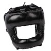 Boxing Headgear Black Head Guard Large Full Coverage PU Shock